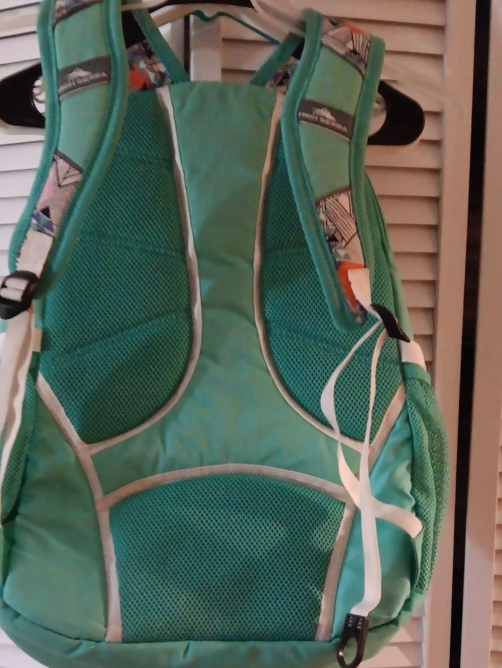 High Sierra Mint Green Geometric Backpack